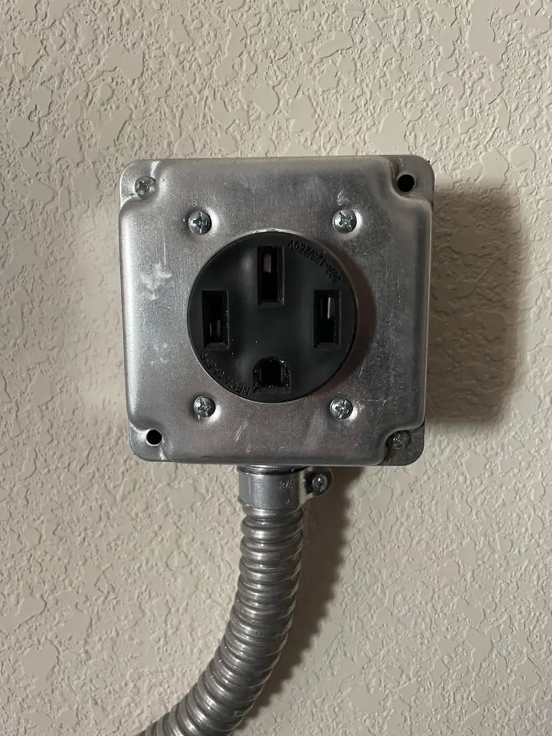 NEMA 14-50 outlet installed for Electrical Panel Upgrade in Troutman